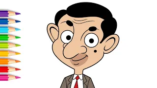 Mr. Bean Drawing Tutorial for Kids Step-by-Step