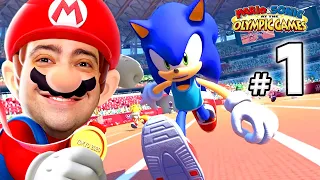 alanzoka jogando Mario & Sonic Tokyo 2020 com os amigos - #1