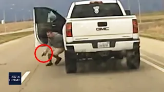 Police Shootout with Double-Homicide Suspect on Illinois Highway (Dashcam Video)