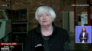 U.S Treasury Secretary Janet Yellen visits power plant in Emalahleni