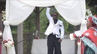 Groom walks down the aisle to WWE the Rock's Entrance Music at Nigerian Wedding - by Redwood Studio