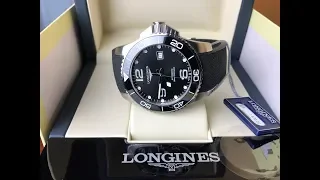 Longines HydroConquest Automatic 43 mm Rubber Strap Black Dial Сeramic Bezel