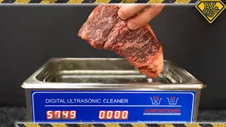 Tenderizing a Steak With an Ultrasonic Cleaner