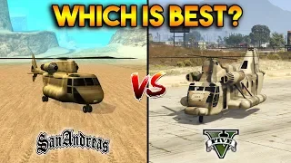 GTA 5 VS GTA SAN ANDREAS CARGOBOB : WHICH IS BEST?