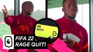Ibrahima Konate RAGE QUITS in FIFA Challenge | Uncut