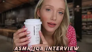 ASMR Starbucks Job Interview 👩🏼‍💻☕️ (Tapping, Typing) | GwenGwiz