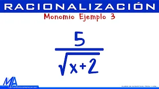 Racionalización | Denominador monomio Ejemplo 3