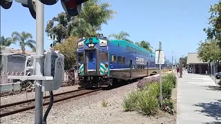 Coaster 2301 Pulls out of Carlsbad Village Station with a Beautiful horn @NOCOrailfanning