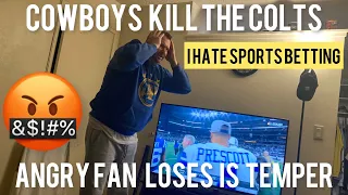 Cowboys vs colts FAN Loses it - pissed off fan reaction