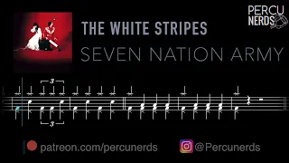 Seven Nation Army - The White stripes | Drumless + Drum transcription (DRUMKARAOKE)