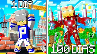 SOBREVIVI 100 DIAS COMO HOMEM DE FERRO no MINECRAFT !