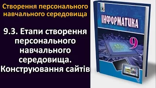 9.3. Етапи створення веб-сайтів. Конструювання сайтів | 9 клас | Ривкінд