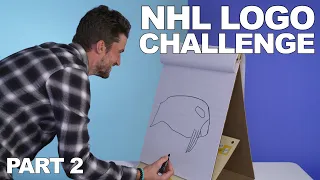 We Asked NHL Players To Draw Their Team Logo In 60 Seconds | NHL Logo Challenge Part 2