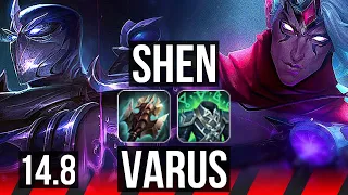 SHEN vs VARUS (TOP) | 4/2/11, 900+ games | EUW Diamond | 14.8