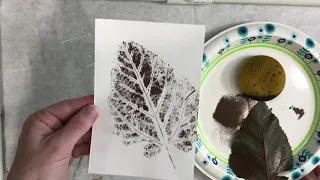 Chalk Pastel Fall Leaf Prints