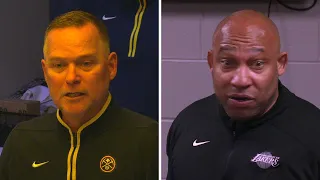 Michael Malone & Darvin Ham locker room sound after Lakers-Nuggets Game 1 | NBA on ESPN