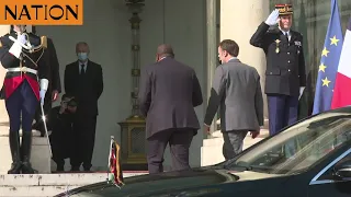 Uhuru meets French President Emmanuel Macron in Paris