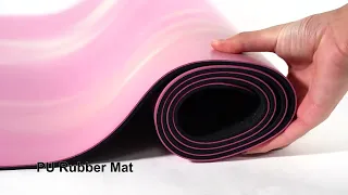 Wholesale premium gradient eco friendly PU natural rubber yoga mat