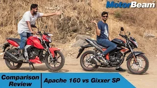 TVS Apache 160 vs Suzuki Gixxer - Comparison Review | MotorBeam