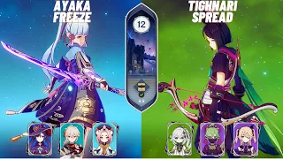 C0 Ayaka Freeze & C0 Tighnari Spread | Spiral Abyss 4.0 | Floor 12 9 Stars - Genshin Impact