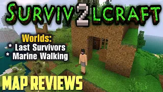 SurvivalCraft 2: maps overview by @BeStudio Games. WORLDS:  Last Survivors & Marine Walking