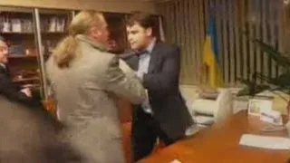 Ukraine MP attacks state broadcaster boss and forces him to sign resignation letter