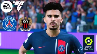 EA Sports FC 24 - PSG Vs. Nice - Ligue 1 Uber Eats 23/24 Matchday 5 | Full Match