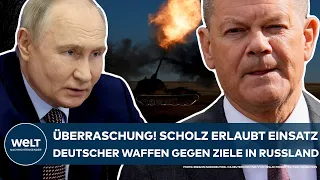 PUTINS KRIEG: Überraschung! Kanzler Scholz erlaubt Einsatz deutscher Waffen gegen Ziele in Russland