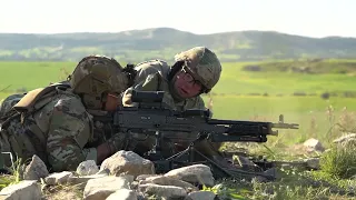 Sky Soldiers Conduct Machine Gun Range with Cypriot Troops