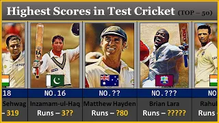 Highest Scores in Test Cricket : Top 50 | Cricket List