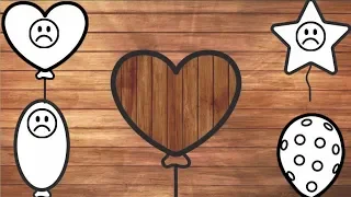 Wrong Wooden Slots With Crying Balloon Coloring | Kids Art Time