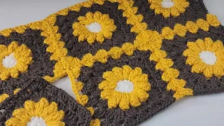 How to Crochet Continuous Join As You Go (CJAYG) Method | Joining Granny Squares