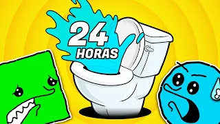 24 HORAS ENCERRADOS EN EL BAÑO 🚽 | Cuadradito y Circulito Vlogs