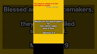 Today's Bible Verse, Matthew 5:9, by missionary Choi #jesus #bible