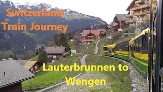 Switzerland Scenic Train Journey from Lauterbrunnen to Wengen