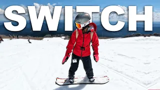 Teaching Snowboarder How to Ride Switch