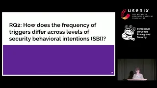 SOUPS 2019 - A Typology of Perceived Triggers for End-User Security and Privacy Behaviors