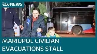 Evacuation efforts stall after first civilians leave besieged Mariupol steel plant | ITV News