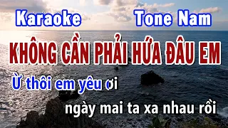 Không Cần Phải Hứa Đâu Em Karaoke Tone Nam (Si trưởng) | Karaoke Hiền Phương