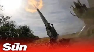 Russian forces fire self-propelled mortars toward Ukrainian territories