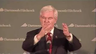 Former Speaker of the House Newt Gingrich at Dartmouth-Hitchcock