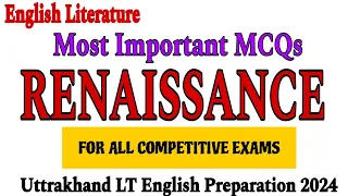 renaissance in english literature mcq | renaissance mcq | renaissance period mcq | uk lt english