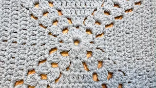 Cluster Burst Granny Square - EASY and beautiful crochet square