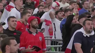 ENGLAND FANS CELEBRATE DENMARK WIN EURO 2020 SEMI FINAL