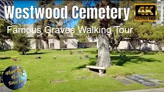 [4K] Westwood Cemetery, Los Angeles - Famous Graves Walking Tour - WITH CAPTIONS