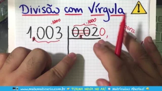 ⏱ DIVISÃO COM VÍRGULA NO DIVIDENDO E NO DIVISOR 👉 Minuto Matemática