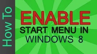 Tutorial// How to enable Windows 8 classic Start Menu
