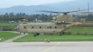 Boeing -Vertol CH-47 Chinook take off at airport Graz II 15-08176