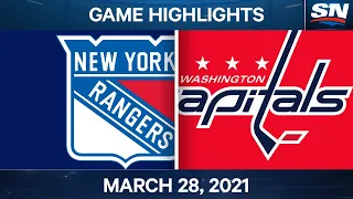 NHL Game Highlights | Rangers vs. Capitals – Mar. 28, 2021