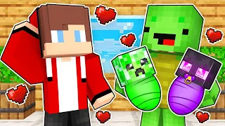 JJ and Mikey Adopted BABY MOBS in Minecraft! - Maizen